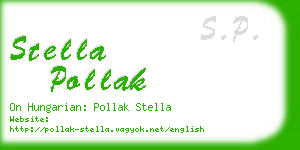 stella pollak business card